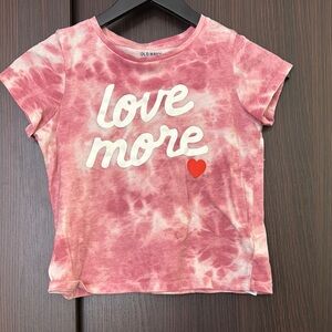 Old Navy Pink and White Tie-Dye Short Sleeve Tee